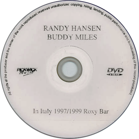 randy hansen buddy miles in italy dvd label