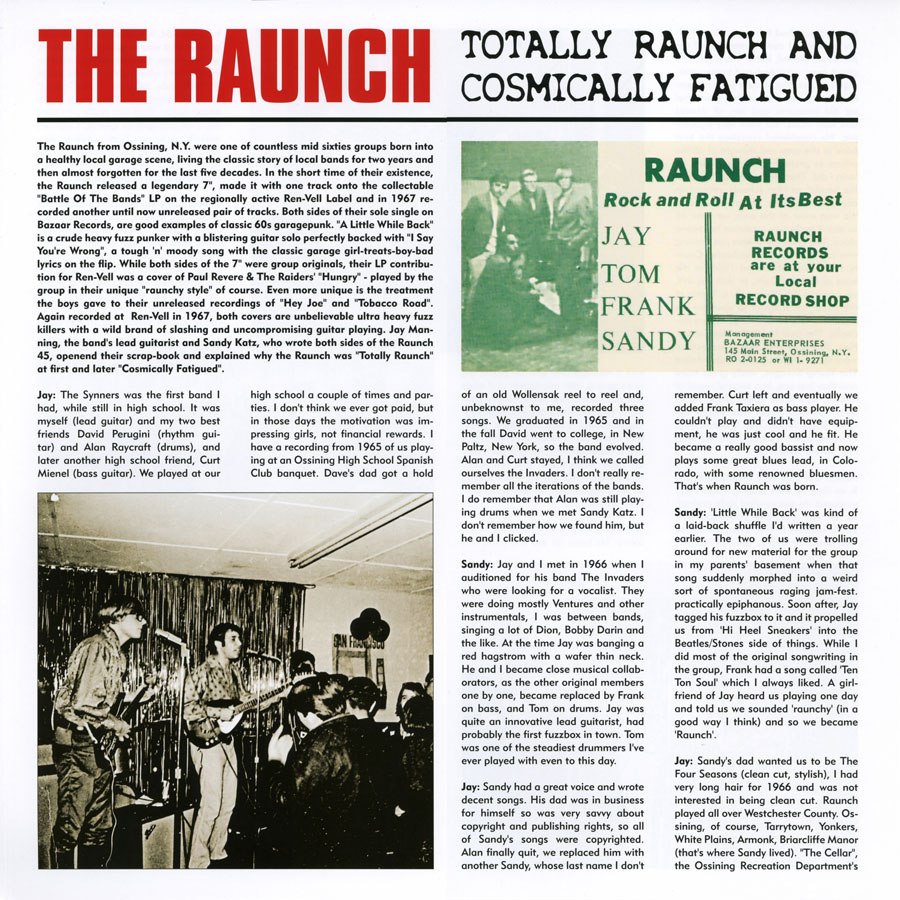 the raunch lp total raunch inner front