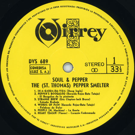 saint thomas pepper smelter LP soul pepper label 1