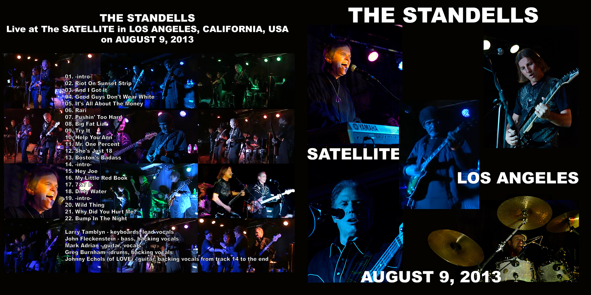 standells 2013 08 09 cd at the satellite in los angeles cover