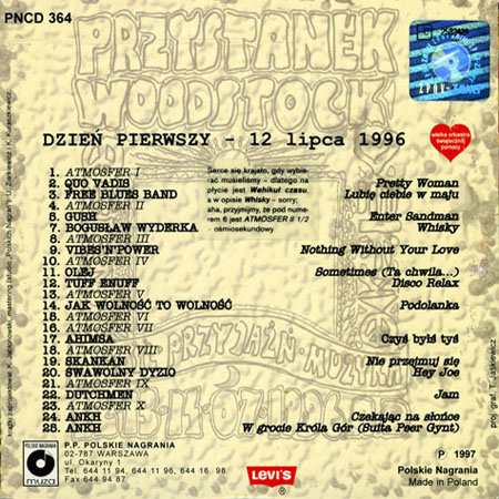 swawolny dyzio cd 1 woodstock 96 back