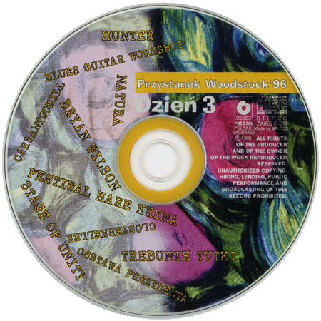 swawolny dyzio cd 3 woodstock 96 Label