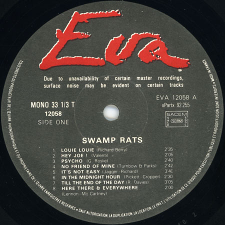 swamp rats - unrelated segment lp eva label 1