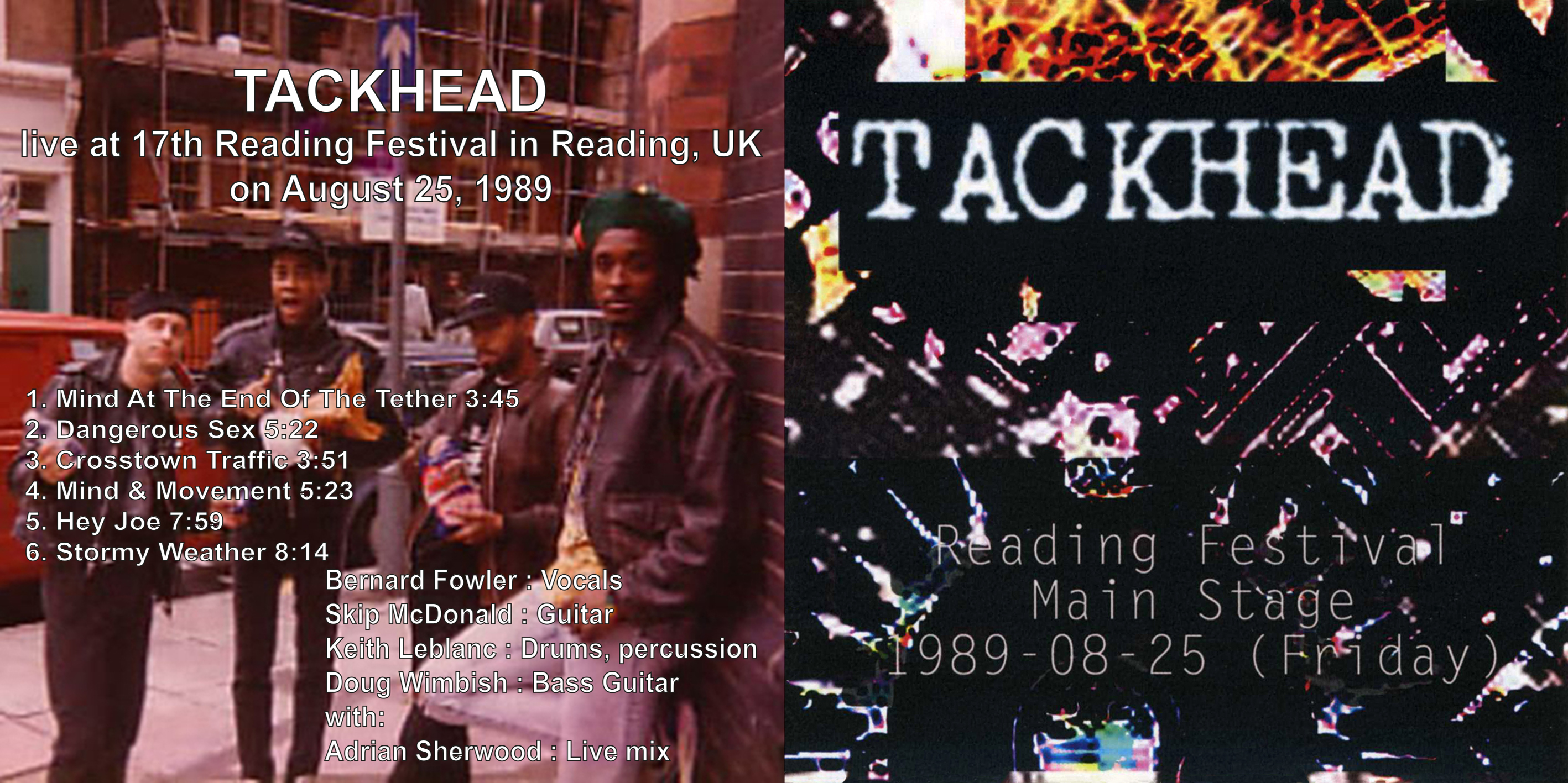 tackhead cdr reading festival 1989 cover out