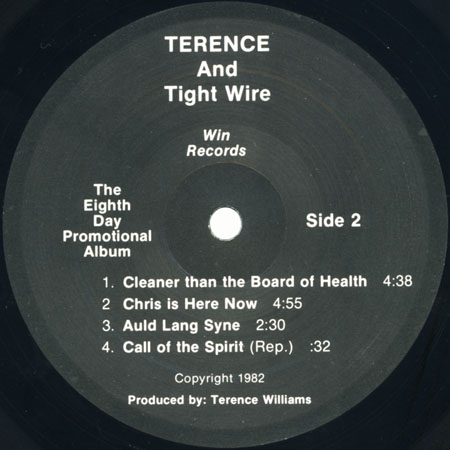 terence and the tight wire lp the eighth day label 2