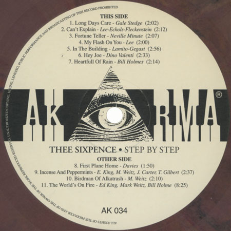 thee sixpence lp step by step akarma label 1