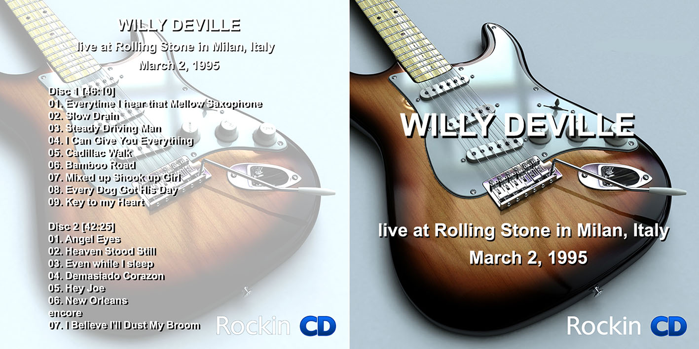 willy deville 1995 03 02 cd live at rolling stone milan cover