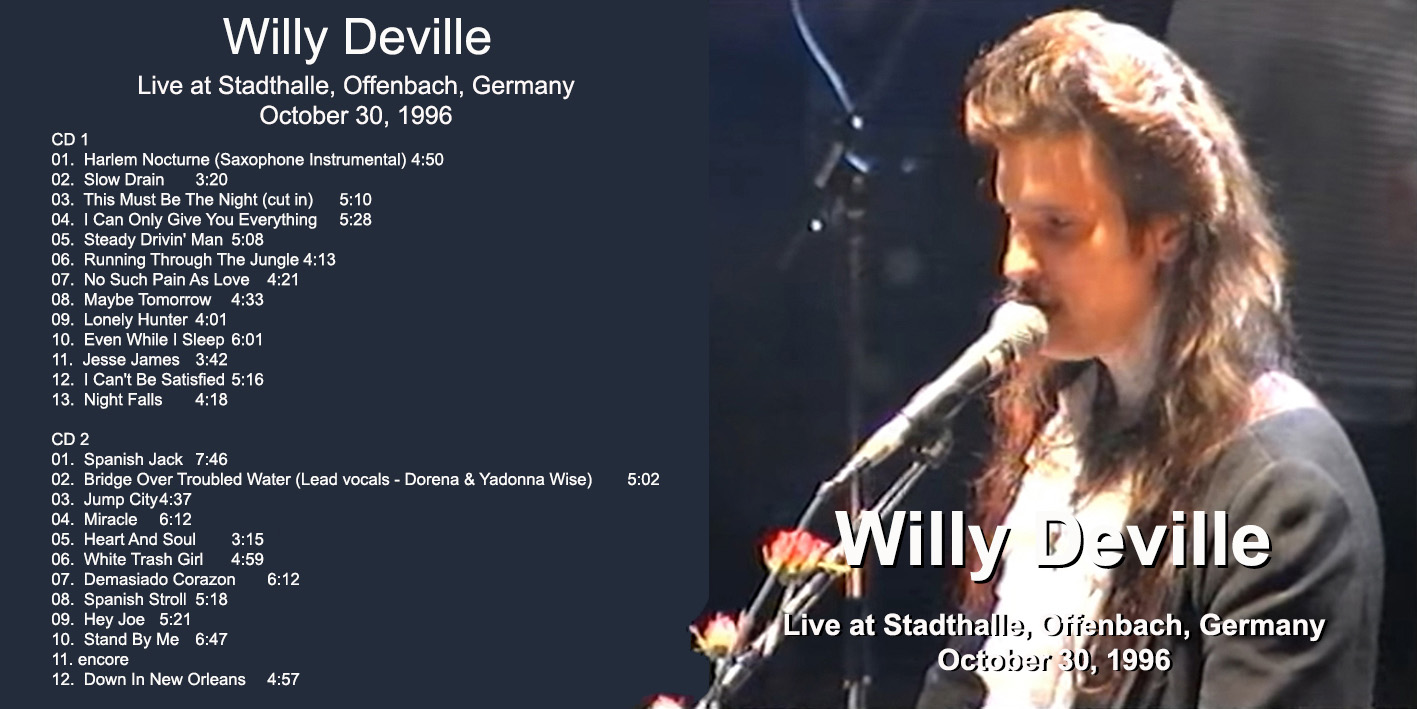 willy deville 1996 10 30 cd stadthalle offenbach germany cover