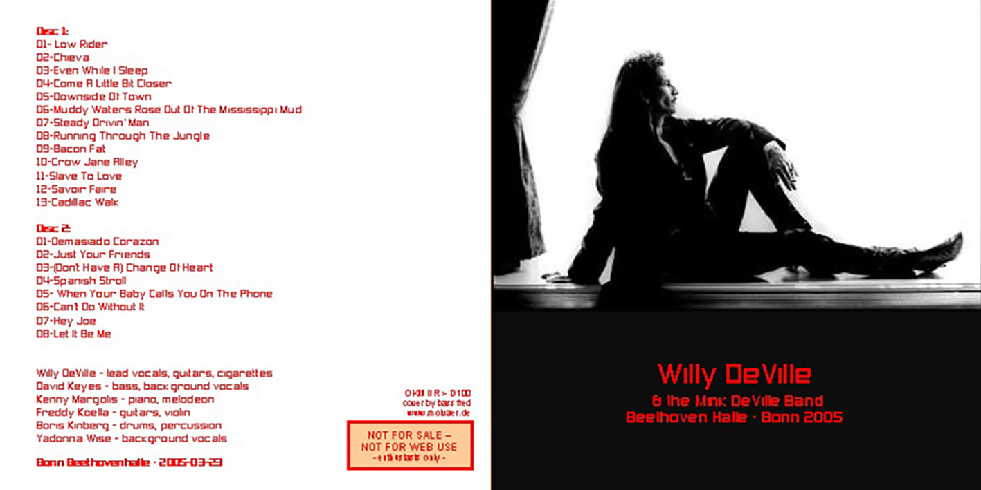 
Willy Deville 2005 03 23 CD Beethoven Halle Bonn cover