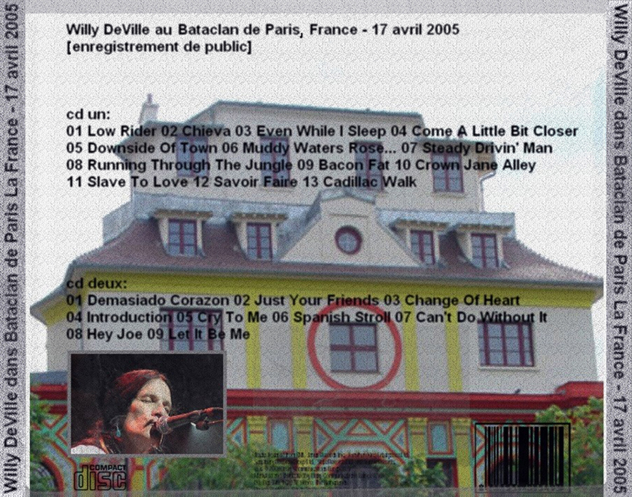 willy deville 2005 04 17 cd bataclan paris france tray