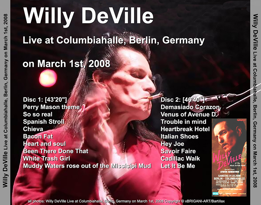 willy deville 2008 03 01 cd columbiahalle berlin germany tray