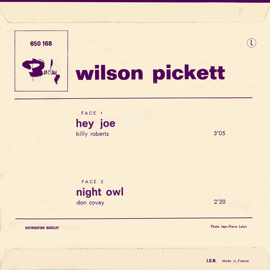 wilson pickett single hey joe, night owl france back