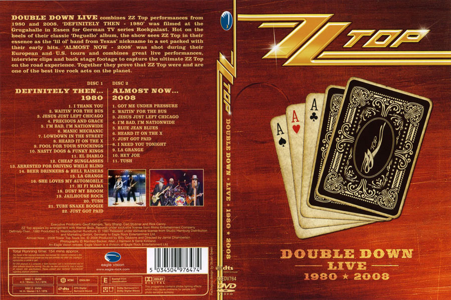 zz top dvd double down front