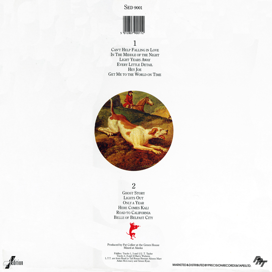 Lick The Tins LP Blind Man On a Flying Horse sedition back cover