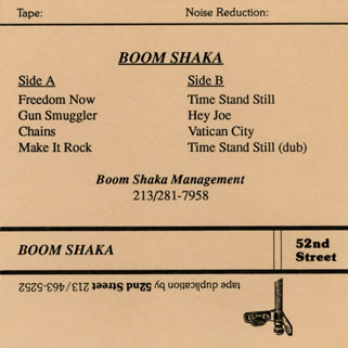 boom shaka demo tape 1 cover