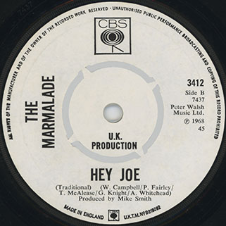 marmalade single promo cbs uk label hey joe