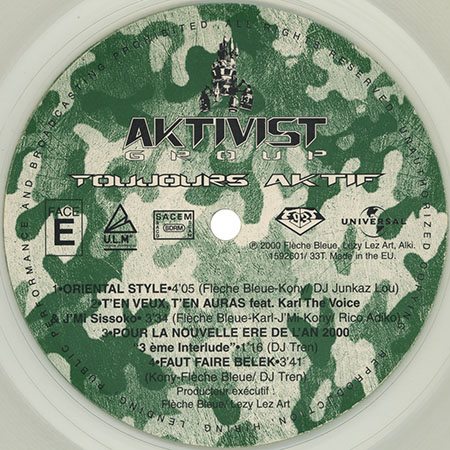 Aktivist Group LP Toujours Aktif  label E