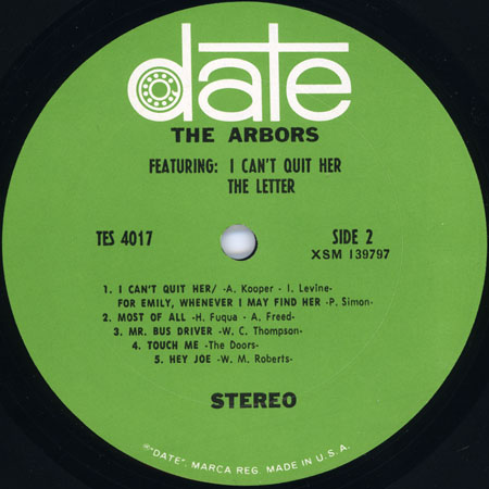 arbors lp I can'quit her label 2