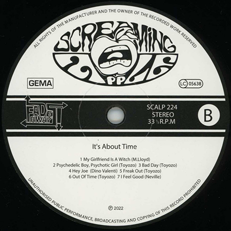 fadeaways lp It's About Time label 2