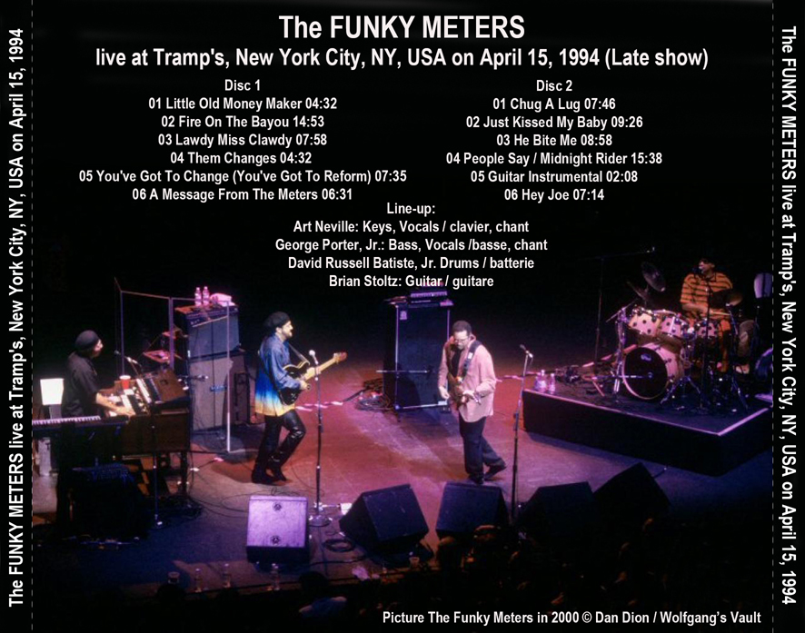 Funky Meters live at Tramp's, New York City, NY, USA on April 15, 1994 (Late show)
tray