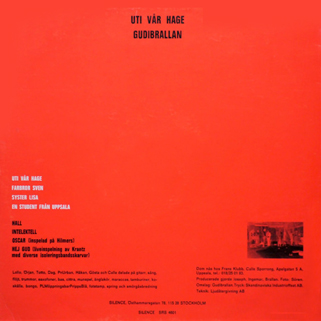 Gudibrallan LP Uti Var Hage 1970 2nd pressing 
back cover