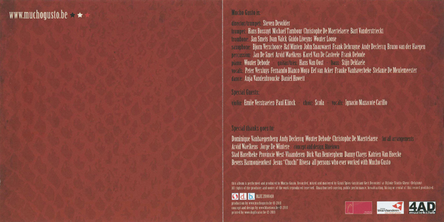 Mucho Gusto CD Diez insert 10