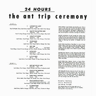ant trip ceremony lp CRC 24 hours back