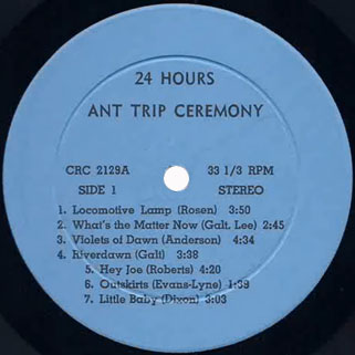 ant trip ceremony lp CRC 24 hours label 1