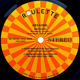 arzachel lp same roulette sr-42036 USA 1969 label 2