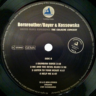 Bernreuther Bayer Kossowska LP United Blues Experience label B