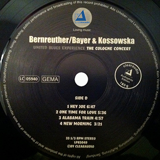 Bernreuther Bayer Kossowska LP United Blues Experience label D