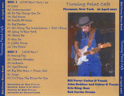 bill perry the turning point cafe april 20, 2007 tray