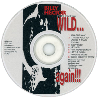 Billy Hector CD And The Crowd Went Wild Again label