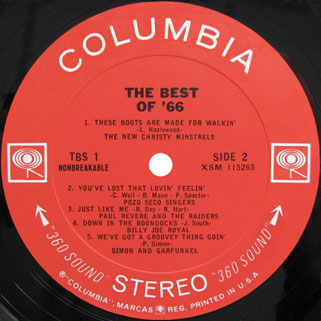 byrds lp the best of 66 label 2
