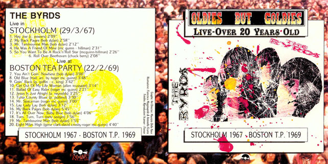 byrds cd stockholm 1967 Boston 1969 out