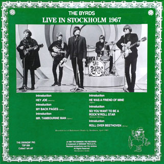 byrds lp swingin pig live in stockholm 1967 back