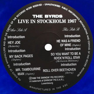 byrds lp swingin pig live in stockholm 1967 label 2