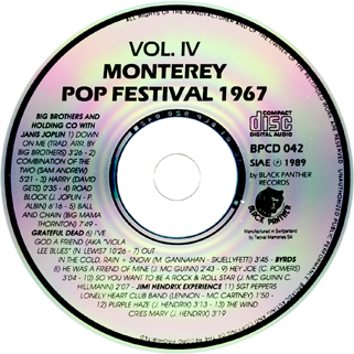 byrds cd monterey pop festival 1967 label
