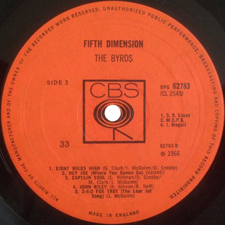 byrds lp fifth dimension cbs uk label 2