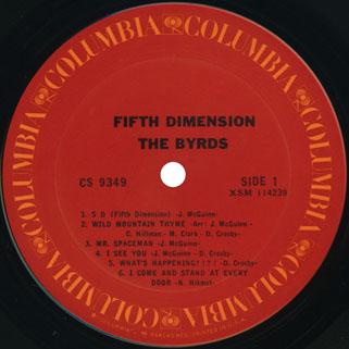 byrds lp fifth dimension columbia usa label 1