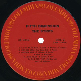 byrds lp fifth dimension columbia usa label 2