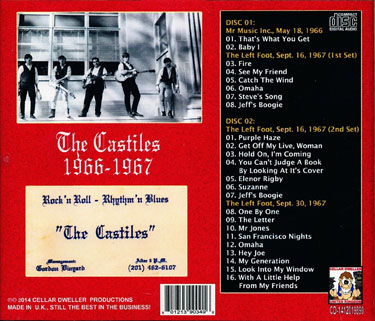 the castiles cd 1966-1967 tray