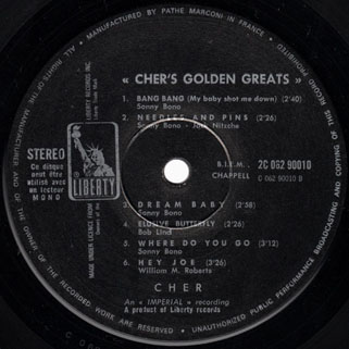 cher lp golden greats label 2