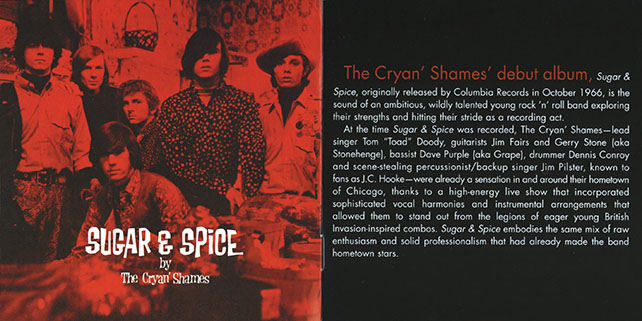 cryan' shames cd sugar and spice now sounds booklet 2