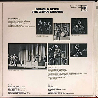 cryan' shames lp sugar and spice columbia usa stereo unknow publication back
