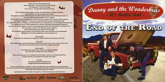 danny and the wonderbras cd end of the road booklet 1