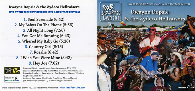 dwayne dopsie and the zydeco hellraisers cd live at 2008 new orleans jazz and heritage festival cover