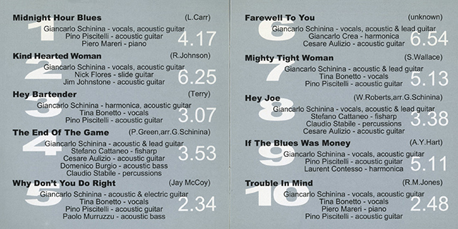 Giancarlo Schinina CD The Acoustic Blues Album  booklet 2