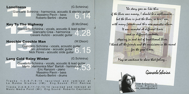 Giancarlo Schinina CD The Acoustic Blues Album  booklet 4