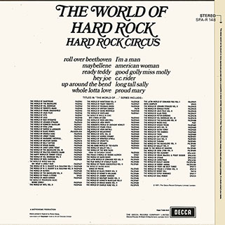 hard rock circus lp the world of hard rock decca uk back cover